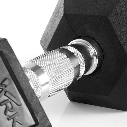 XMark 550 lb Dumbbell Set and Heavy Duty Dumbbell Rack, 5 to 50 lb Hex Dumbbell Set (10 Pair) with 3 Tier Storage Rack, Dumbbells and Dumbbell Storage Rack