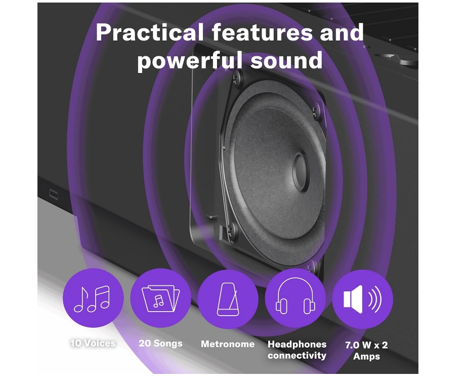 Yamaha P-145 Digital Piano, Black - Lightweight, Portable digital piano with Graded-Hammer-Compact keyboard, 88 weighted keys and 10 instrument sounds