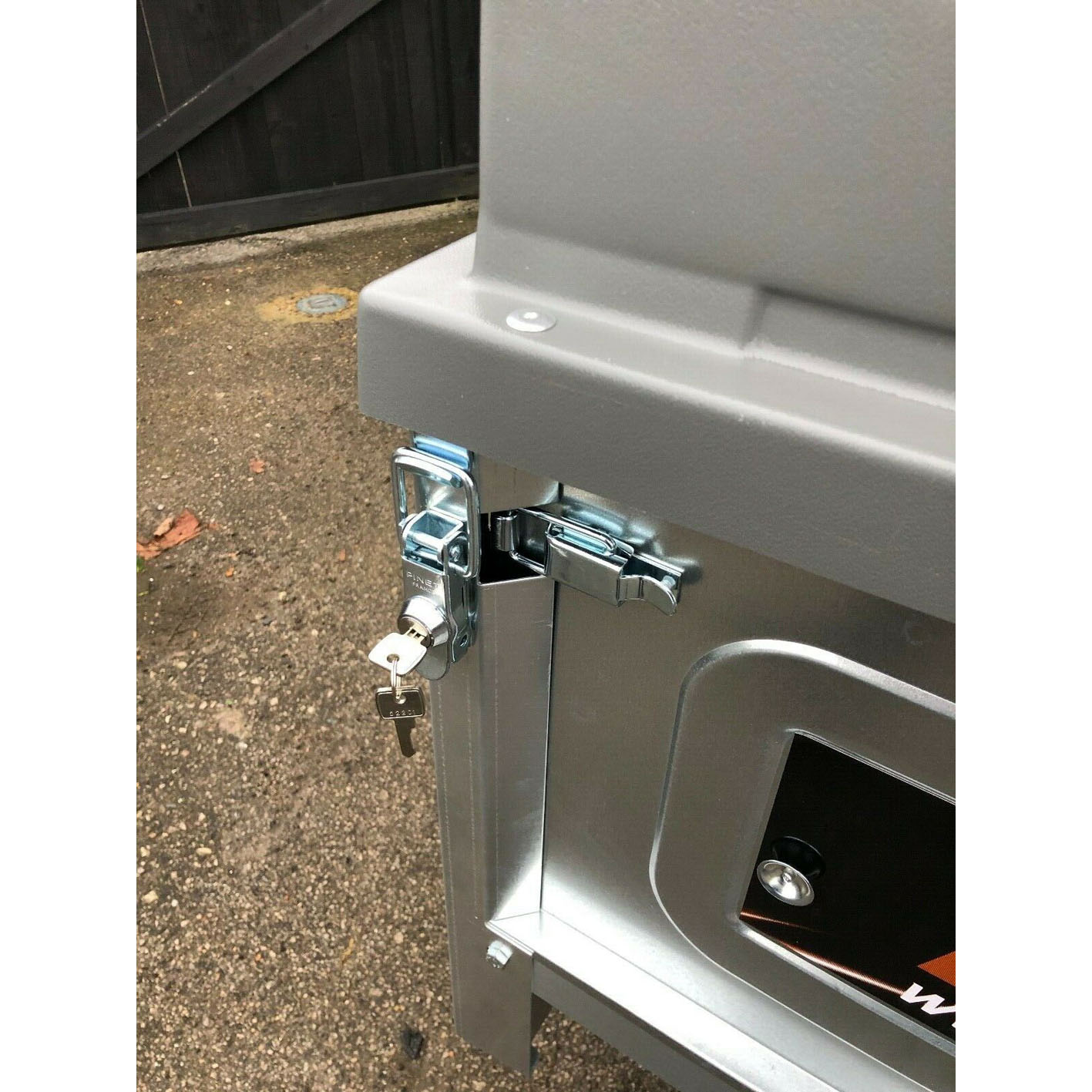 Newly assembled Erde 122 box car camper trailer with lockable ABS hard top