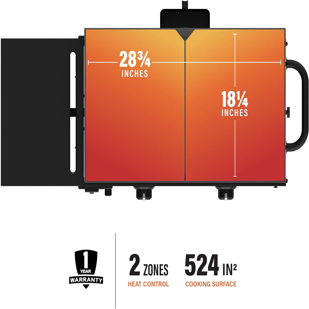 Blackstone Flat Top Gas Grill Griddle 2 Burner Propane Fuelled Rear Grease Management System