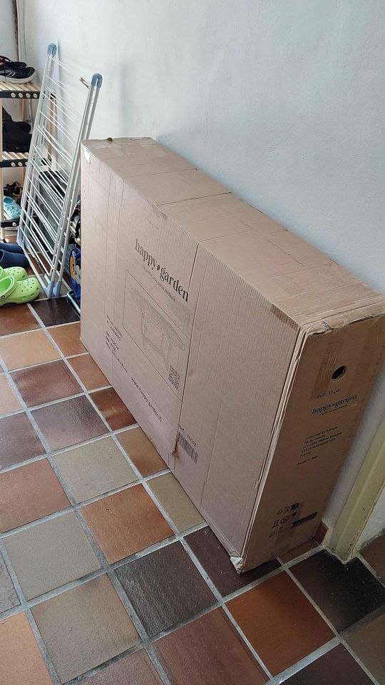 Seating group 7 pieces. Folding dining group garden furniture set made of solid natural wood