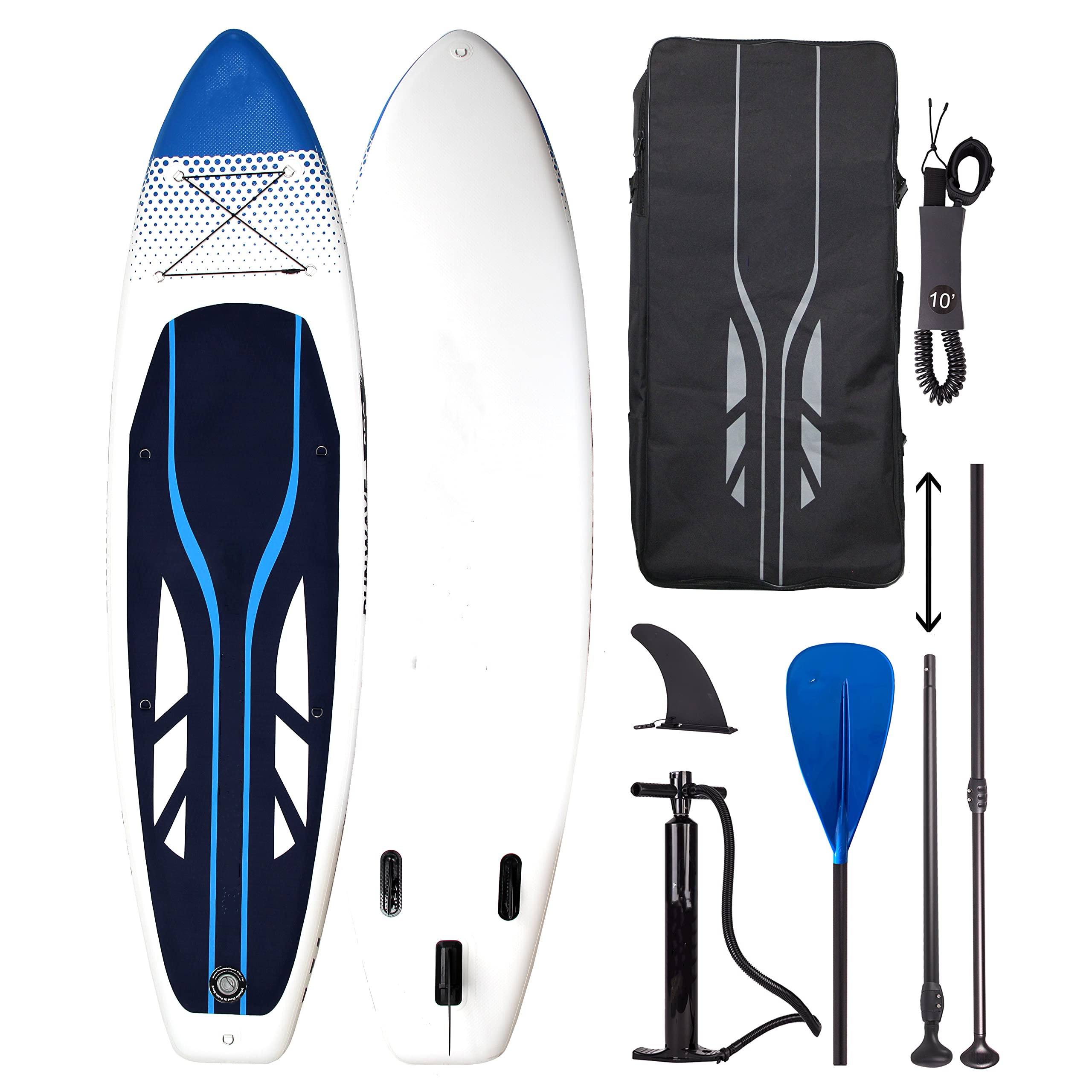 Runwave Inflatable Stand Up Paddle Board 11'×33''×6''(6'' Thick) Non-Slip Deck with Premium SUP Accessories | Wide Stance, Bottom Fins for Surfing Control | Youth Adults Beginner