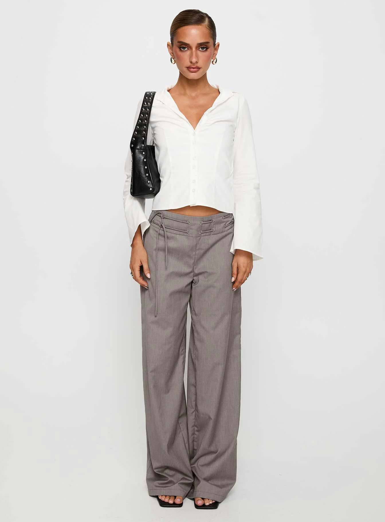 Just Have Fun Wide Leg Pant Grey